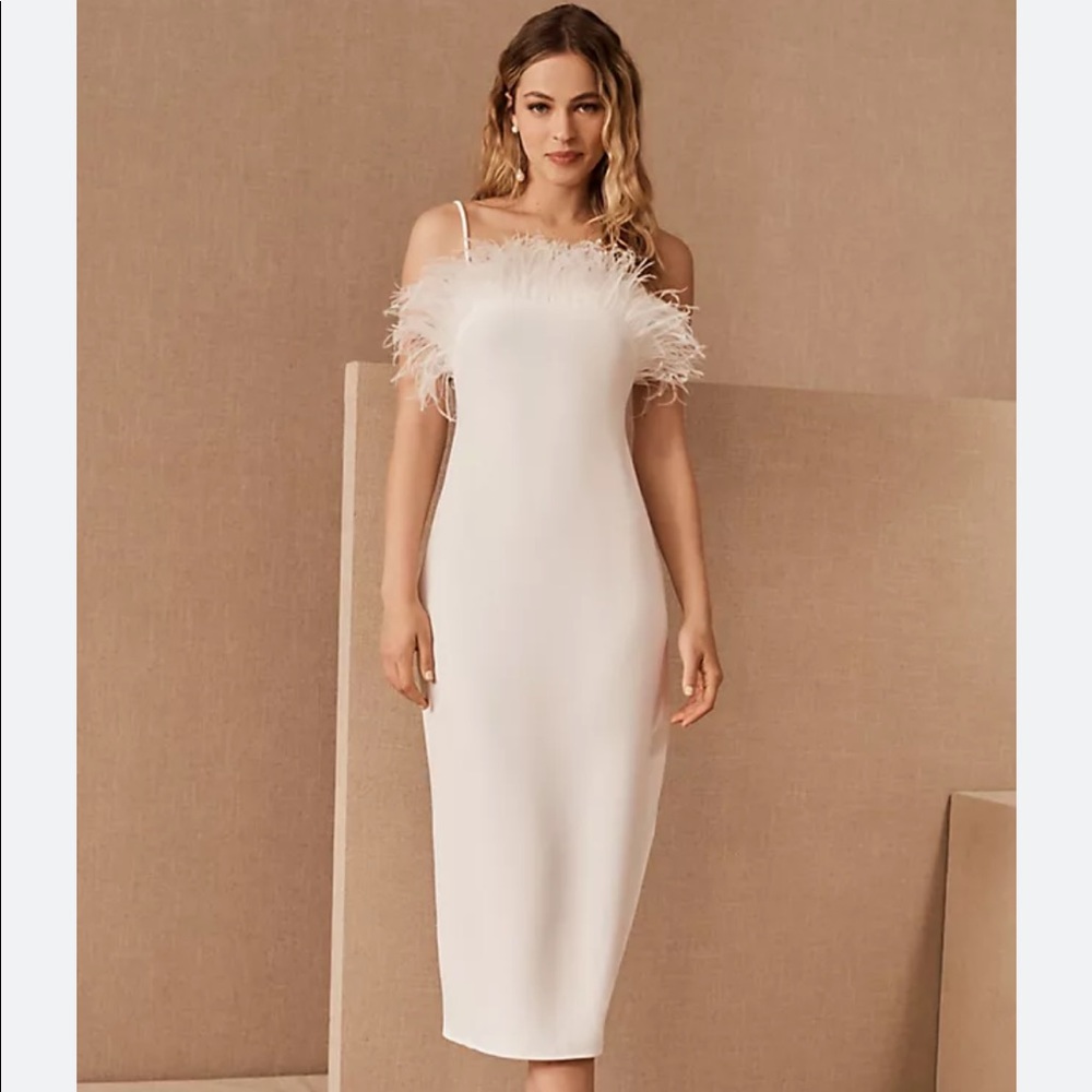 Elliatt Harley white feather dress